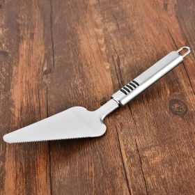 Triangular Spatula Stainless Steel with Serrated Edge has Hanging Loop