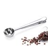 Coffee Scoop Long Handled with Bag Clip Stainless Steel Measuring Spoon