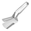 1pc Stainless Steel Steak Clamps; Flipping Spatula Tongs