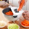 9 in 1 Multifunctional Cutting and Draining Basket for Vegetables with Household Potato Shredder