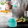 8Pcs Plastic Measuring Spoons & Cups Set