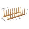 Bamboo Dish Plate Bowl Drainer Storage