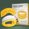 1pc Pizza Cutter; Stainless Steel Rocker Blade With Cover Protective Sheath; Pizza Slicer