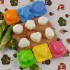 6PCS Cartoon Cute Boil Egg Mold/ Fish Car Heart Shape Egg Sushi Rice Mold/ Decorating Fondant Cake Tool