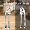 Premium Garlic Press;  Garlic Mincer Set of 3 with Silicone Roller Peeler & Cleaning Brush