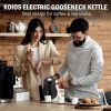 Electric Gooseneck Pour-Over Kettle Temperature Control & 5 Variable Presets