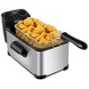 3.2 Quart Electric Stainless Steel Deep Fryer with Timer