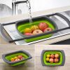 Strainers and Colanders with Extendable Handles Collapsible Colander Strainer Over The Sink