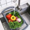 Strainers and Colanders with Extendable Handles Collapsible Colander Strainer Over The Sink