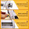 Electric Pasta Maker Noodle Maker Pasta Making Machine Dough Roller Cutter Thickness Adjustable Stainless Steel US 110V 135w 2 Blades Type 1.5mm round