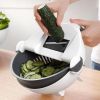 New 9 in 1 Multi-function Magic Rotate Vegetable Cutter with Drain Basket Large Capacity Portable Slicer Chopper Grater Veggie Shredder