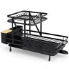 2-Tier Collapsible Dish Rack with Removable Drip Tray